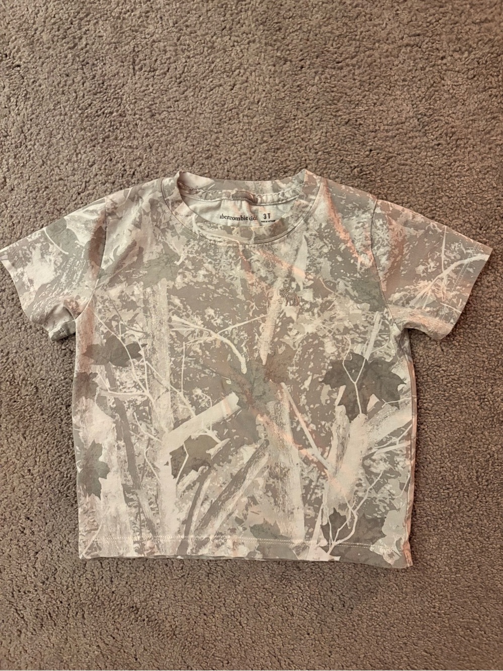 abercrombie kids Neutral Camo Short-Sleeve Tee in Beige and Gray